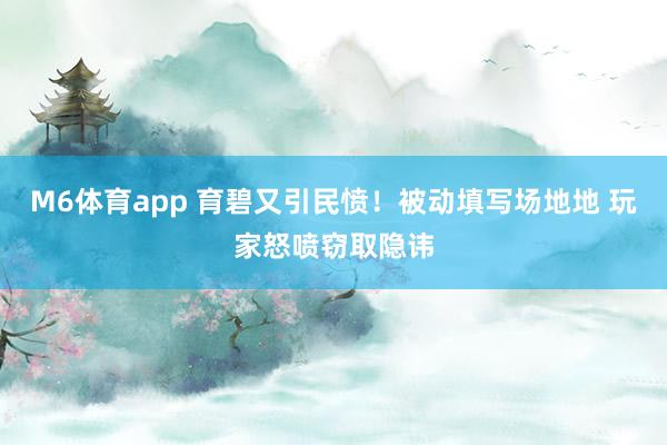 M6体育app 育碧又引民愤！被动填写场地地 玩家怒喷窃取隐讳