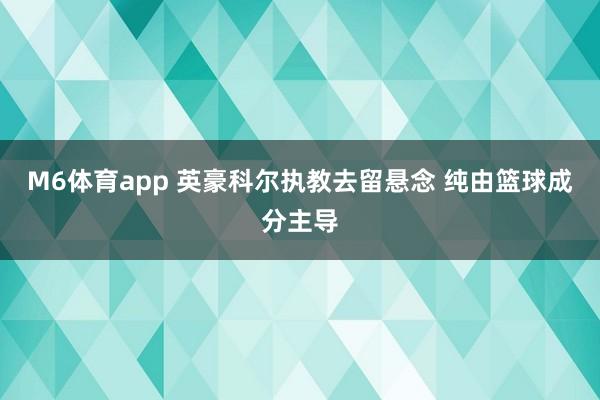 M6体育app 英豪科尔执教去留悬念 纯由篮球成分主导